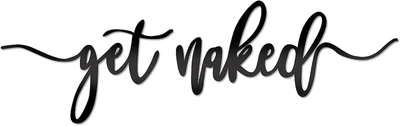 £36.86 • Buy Get Naked Metal Word Signs, Black Metal Wall Decor For Bathroom Bath, Waterproof