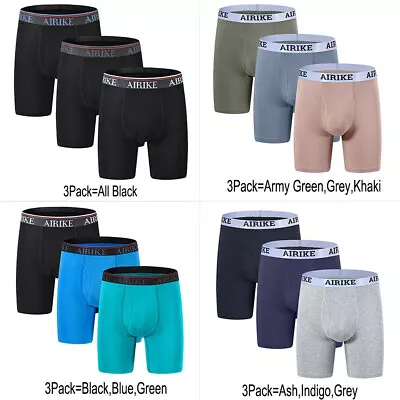 3-Pack Mens Comfy Boxer Briefs Underwear Waistband U-convex Short Underpants • $26.99