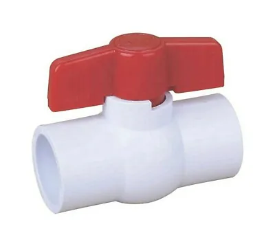 2'' Inline PVC Ball Valve Compact T-Handle Water Shut-Off Valves Slip  • $24.99