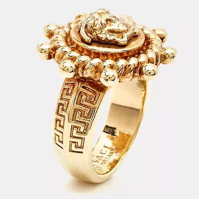 Versace Medusa Gold Tone Ring Size 55 • $246.75