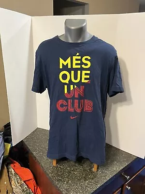 Nike Men’s T-Shirt Mes Que Un Club Blue FCB - Slim Fit XL - Cotton • $10