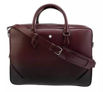 Montblanc Meisterstuck Burgundy Leather Document Case #132151 $2200 • $1200