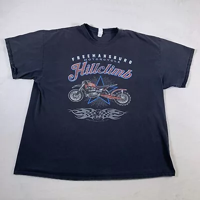 Freemansburg Motorcycle Hillclimb Shirt Adult 2XL Black Biker Outdoors Mens U57 • $14.95