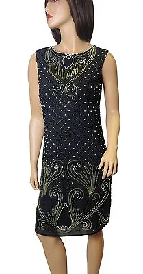 New Women 1920's Gatsby Flapper Charlston Vintag Dress From Size 8 To PLUS SIZES • £19.99