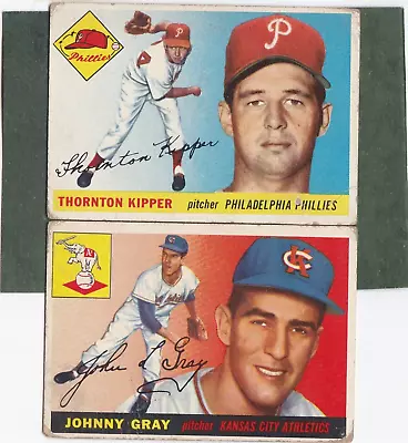 *1955 TOPPS LOW GRD LOT Of 2 - 62 QUALTERS And 101 GRAY- Not Dogs • $0.99