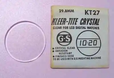 G-S Kleer-Tite Crystal Clear For LCD Digital Watches-29-8mm-New Old Stock • $10.17