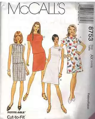 8753 UNCUT McCalls SEWING Pattern Misses Dress Top Skirt OOP Casual Summer OOP • $4.89