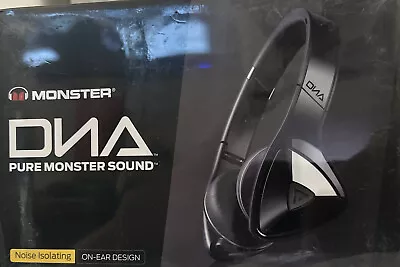 DNA Pure Monster Sound Headphones New Black Dark Grey Chrome Noise Cancelling • $79.99