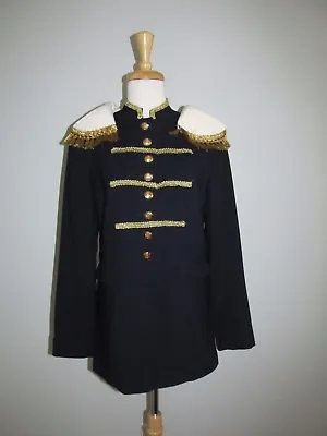 Talbots Size 6 Navy Blue Wool Hand Embellished Military Majorette Jacket Costume • $40.88