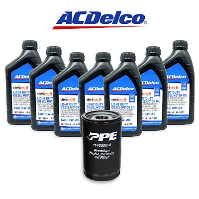 ACDelco 0W-20 Oil Change Kit For 19+ Chevy Silverado/Suburban/Tahoe 3.0L Duramax • $99