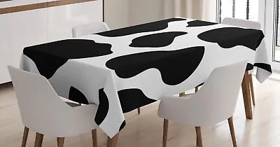 Cow Print Tablecloth White Cow Hide Barn • £15.99