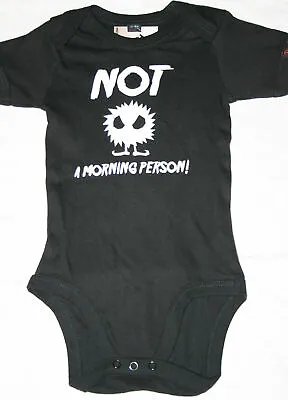 £7 • Buy Not A Morning Person Alternative Funny Black Baby Grow Bodysuit 12-18 Months