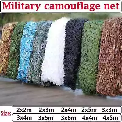 Military Camouflage Network Sunshade Tent Hunting Shelter Outdoor Camping Cover • £64.27