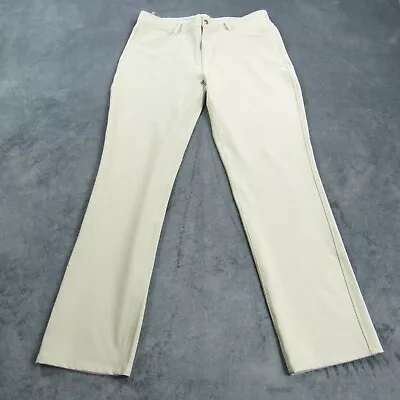 Footjoy Pants Mens 36x32 Beige Athletic Fit 5 Pocket Performance Golf Chino • $35.99