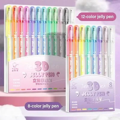 6PCS/Set 3D Three-dimensional 3D Stereo Jelly Pen  School Office Supplies • $15.32