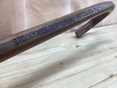 Vintage Octagonal Antique Wood Cattle Walking Pig Stick Cane 38” Stockyards PA. • $55.37