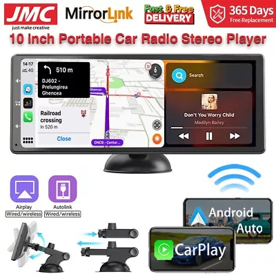 JMC 10  Portable Smart Car Stereo Wireless Apple Carplay Android Auto Multimedia • $89.98