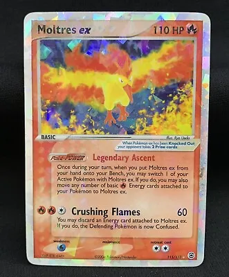 Pokemon EX FireRed LeafGreen Moltres EX Secret Rare Holo (115/112)  (NM) • $90