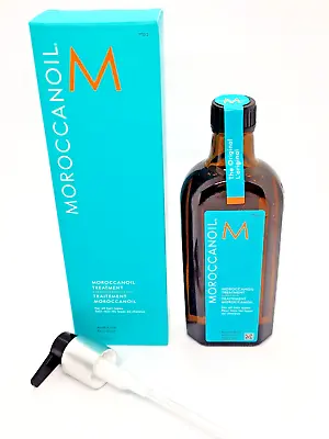 200ml MOROCCANOIL (ORIGINAL) HAIR TREATMENT OIL (SALON SIZE WITH PUMP) FREE P+P • £43.90