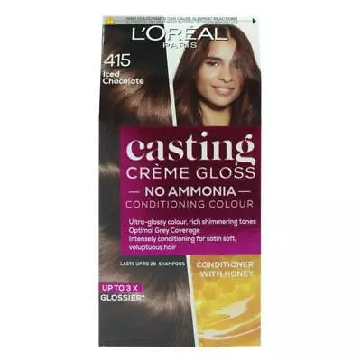 L'Oreal Casting Creme Gloss Semi-Permanent Hair Colour 415 Iced Chocolate • £12.90