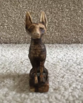 Egyptian Cat Stone Statue Carved Miniature 2 1/4  FREE SHIPPING • $19.99