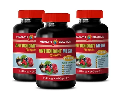 Resveratrol Capsules - ANTIOXIDANT MEGA COMPLEX 1440mg - Immune Strengthening 3B • $55.56