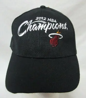 Adidas Miami Heat Mens Adjustable 2012 NBA Champions Baseball Cap Hat E1 493 • $12.99