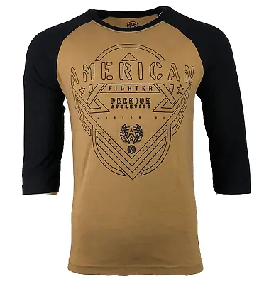 AMERICAN FIGHTER Men's T-Shirt FAULKNER RAGLAN Athletic Biker MMA S- 3XL • $21.95