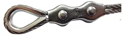 £5.68 • Buy 2mm 3mm 4mm 5mm 6mm 8mm Galvanised Duplex Wire Rope Clamps Grips Steel FREE P&P