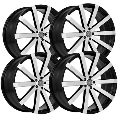 (Set Of 4) Velocity VW12 22x9 5x115 +13mm Black/Machined Wheels Rims 22  Inch • $939.96