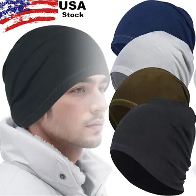 Fleece Beanie Watch Cap Tactical Military Cold Weather Winter Hat Skull Caps • $2.99