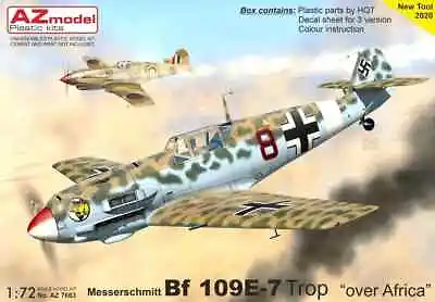 1/72 WW2 Fighter : Messerschmitt Bf-109E-7 Trop [Germany] #7663 : AZ MODELS • $16.05