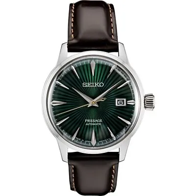 SEIKO Presage Men's Watch 40.5mm Stainless Steel Green Dial SRPD37 Tags Papers • $317.99