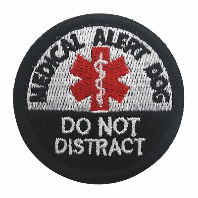 SERVICE DOG Medical Alert Dog Do Not Distract Embroidered Fastener Patch Badge • $5.22