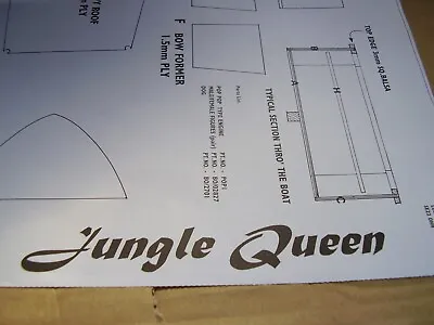 Original Model Boat Plans Jungle Queen 2001 Hobby's Plan  Free Uk Post • $12.62