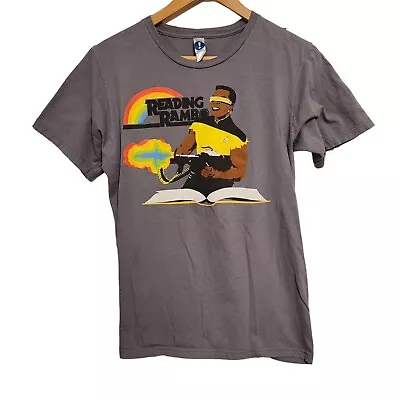 Vintage READING RAMBO Mash Up LEVAR BURTON T-shirt READING RAINBOW WOOT Medium  • $32