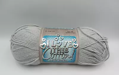 I Love This Cotton Brand Yarn Dove 310 Gray 3.5 Oz 180 Yds • $10