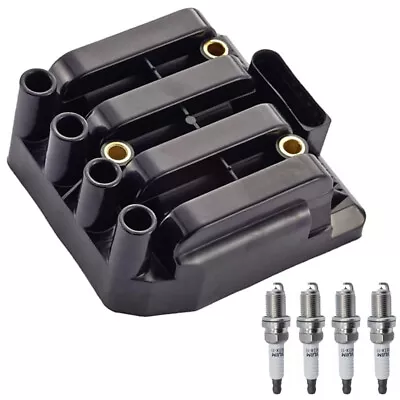 Ignition Coil + 4X Iridium Spark Plugs For 07-09 VW Beetle Jetta Golf City 2.0L • $64.88