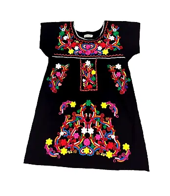 YZXDORWJ Dress Women’s Mexican Floral Embroidered Short Sleeve  Size S • $28.90