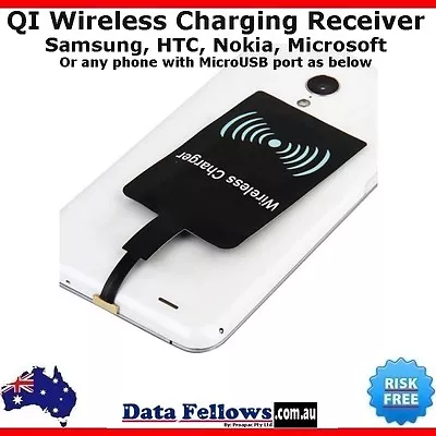 QI Wireless Charger Charging Receiver For Samsung Galaxy Note 4 5 S6 S7 HTC One • $8.49