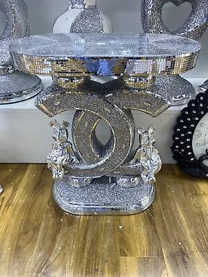 £99.99 • Buy Silver VENETIAN Mirrored Table Modern Flower Stand Bed Side Lamp Romany Mosaic U