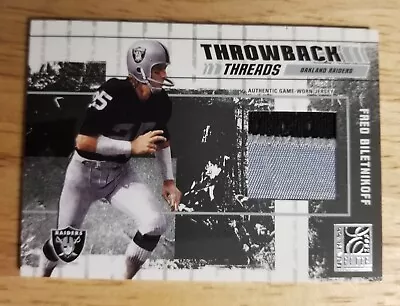 $75 • Buy 03 Donruss Elite Throwback Threads FRED BILETNIKOFF Patch/JERRY RICE Jersey/75