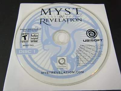 Myst IV: Revelation (PC & Mac 2004) - Disc 1 Only For Replacement!!! • $6.81