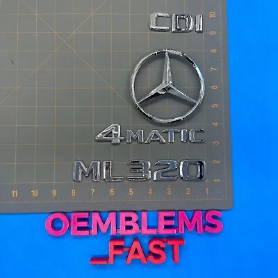 2006-11 Mercedes Benz ML320 CDI ML 320 4matic Factory Chrome Rear Emblem Set OEM • $45