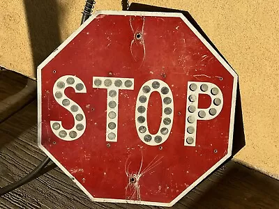 1966 Vintage “STOP” Sign 24”x24” Aluminum Heavy Metal Road Sign-“Cats Eye”-CA66 • $149.99