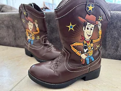 Disney Toy Story 4 Cowboy Boots Woody Bullseye Horse Baby Toddler Size 9 Zipper • $4.25