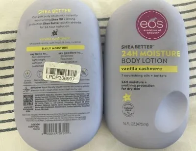 Eos Shea Better Body Lotion For Dry Skin | Vanilla Cashmere |16 Oz Lot Of 2 Read • $18.99