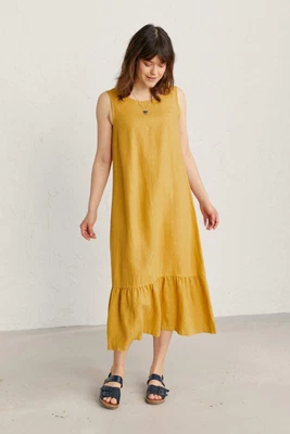 £24 • Buy Seasalt Women's Dress - Yellow Distant Sea Dress - Regular - Sandstone