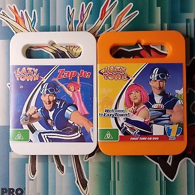 LAZY TOWN Welcome To Lazytown And Zap It DVDs Free 📫 Tracked • $18