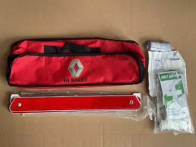 Renault Breakdown Warning Triangle First Aid Kit Emergency Rescue Blanket Bag • £4